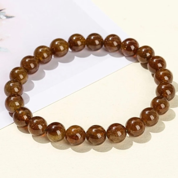 🆕New Brown Almandine Garnet 8mm Healing Gemstone Bracelet - Picture 4 of 4